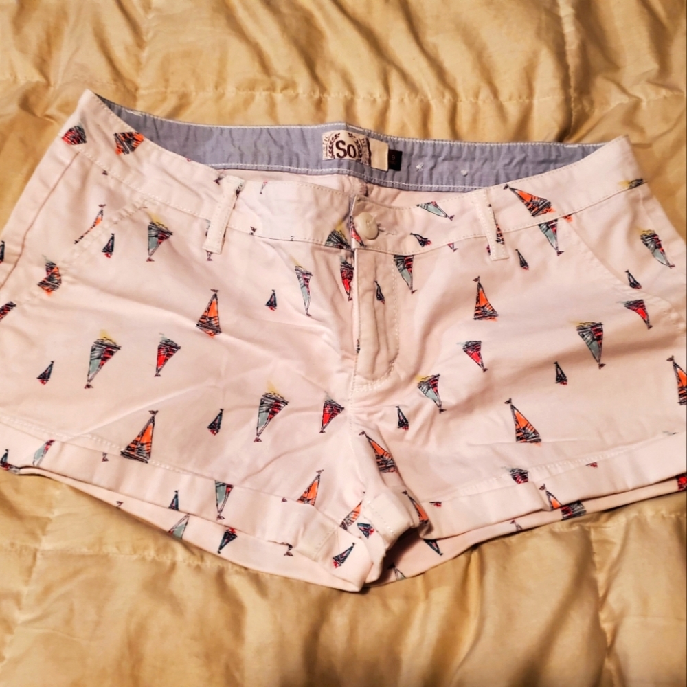 So Denim Sailboat Shorts Light Pink